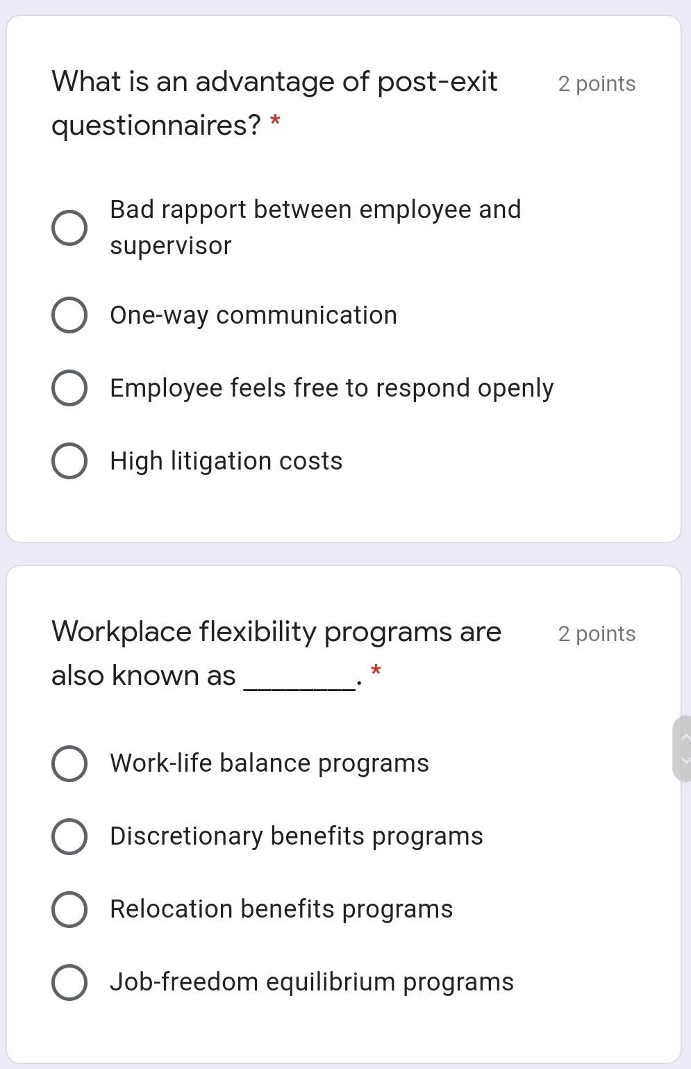 5 points At a compensation meeting, upper- level
