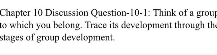 use an example of a group youre apart of please