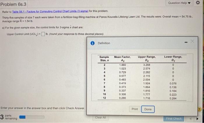 can you also do the lower control limit for 3