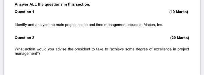 CASE STUDY [30 Marks] Article: Macon, Inc Author: