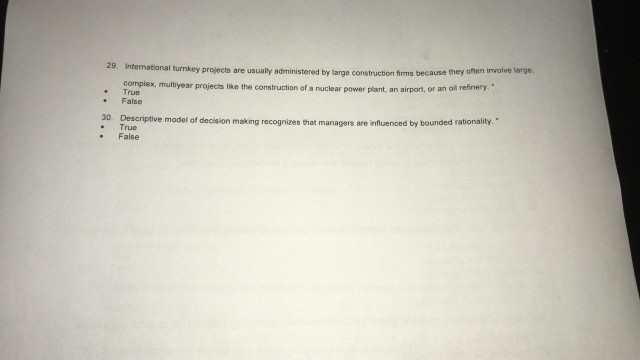 solve all the questions please true or false