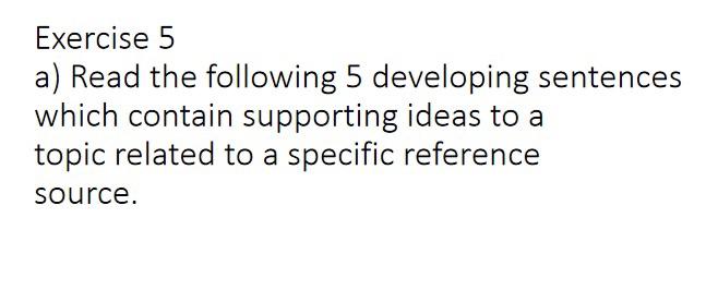 english exercises Exercise 5 a) Read the