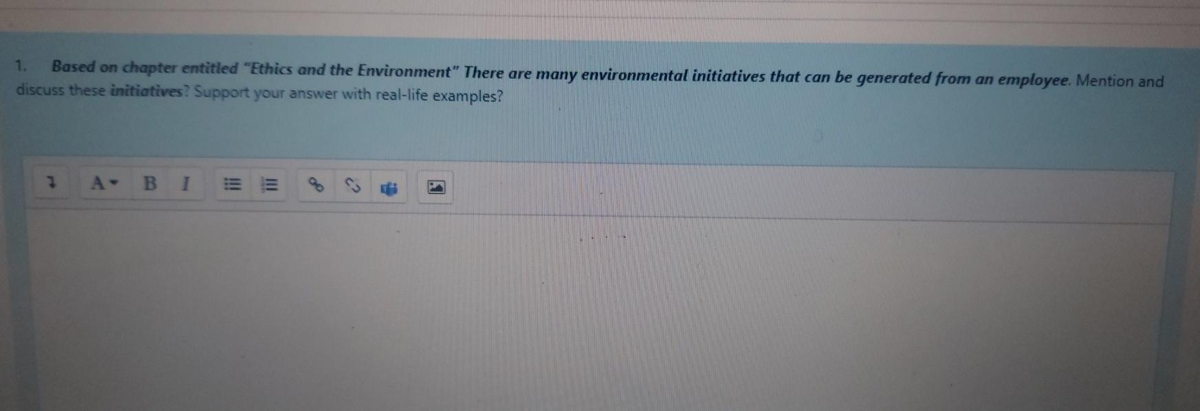 1. Based on chapter entitled "Ethics and the