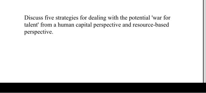 Discuss five strategies for dealing with the