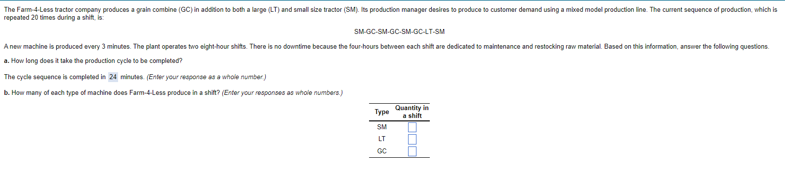 repeated 20 times during a shift, is: