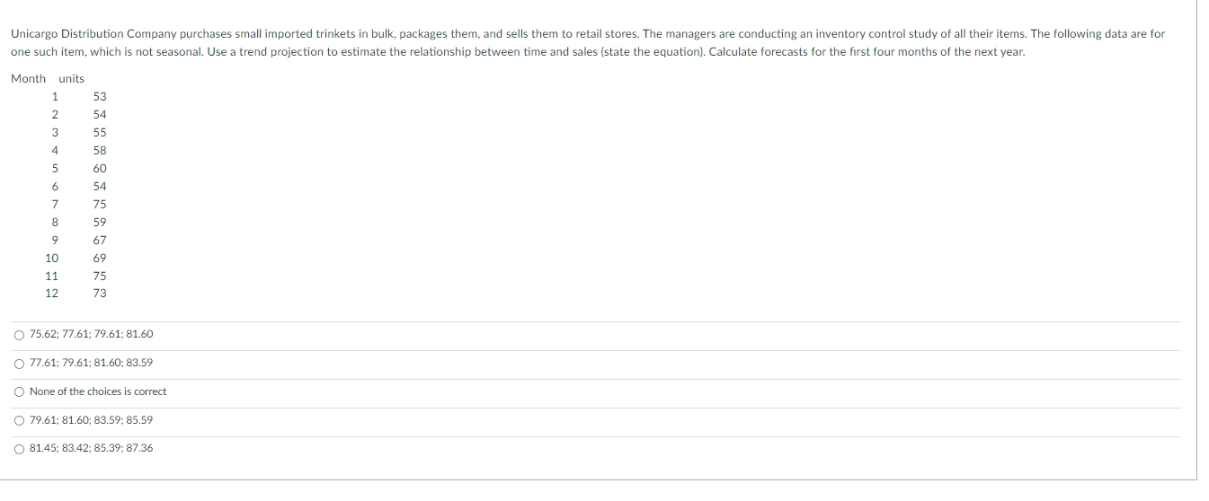 Unicargo Distribution Company purchases small