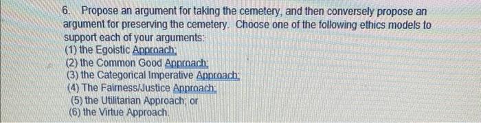 St. Johannes cemetery 6. Propose an argument for