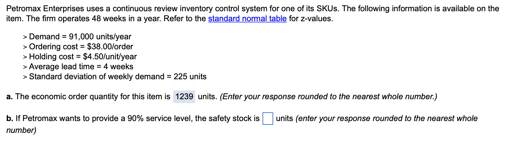 Petromax Enterprises uses a continuous review