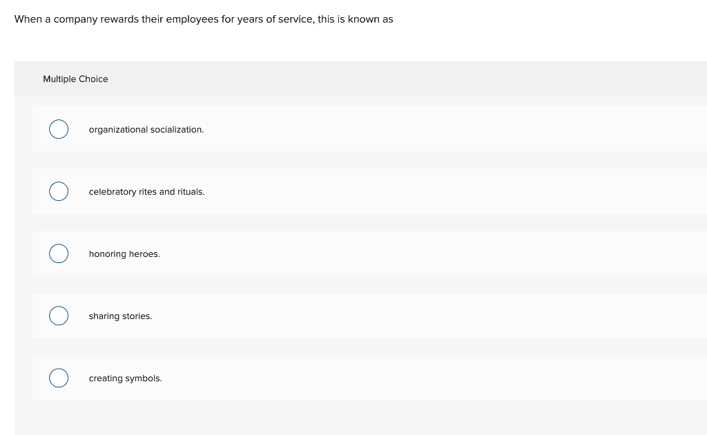 When a company rewards their employees for years