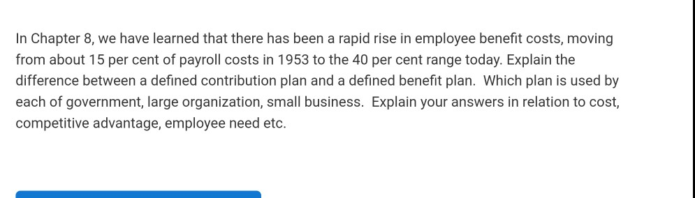 In Chapter 8, we have learned that there has been