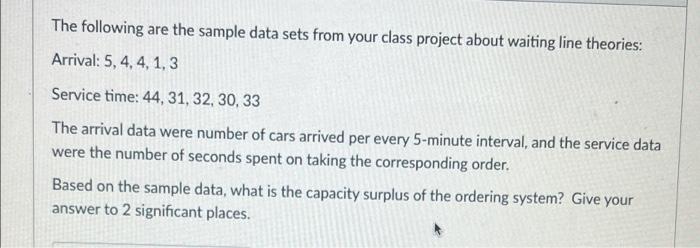 The following are the sample data sets from your