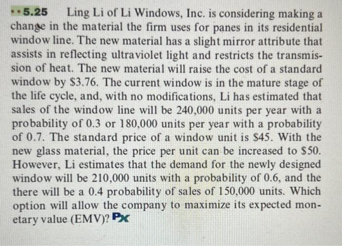 i need help setting this up in excel * 5.25 Ling