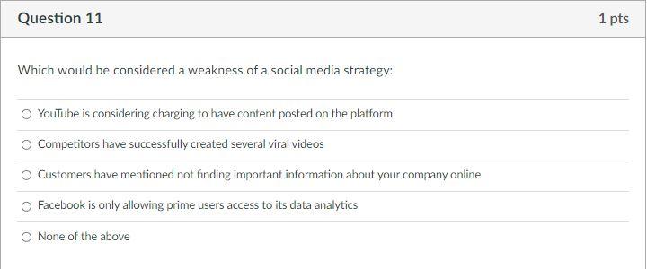 Question 1 1 pts What is the recommended first