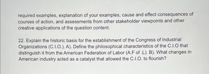 required examples, explanation of your examples,