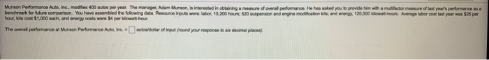 Munson Performance Auto, Inc., modifies 400 auto