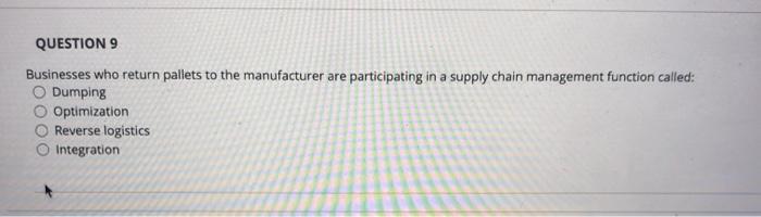 QUESTION 3 What does the framework "zero waste"