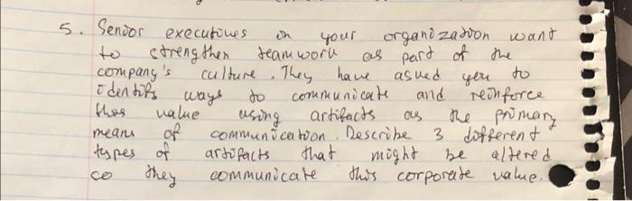 answer in 150 words 5. Senior executives.