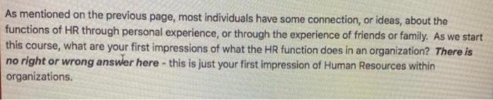 human resource management As mentioned on the