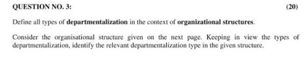 QUESTION NO. 3: (20) Define all types of