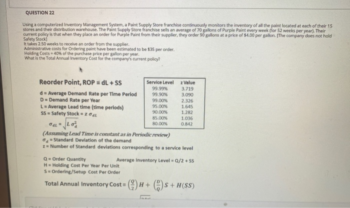 QUESTION 22 Using a computerized Inventory