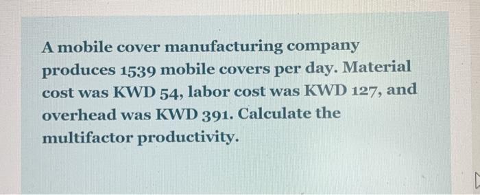 A mobile cover manufacturing company produces