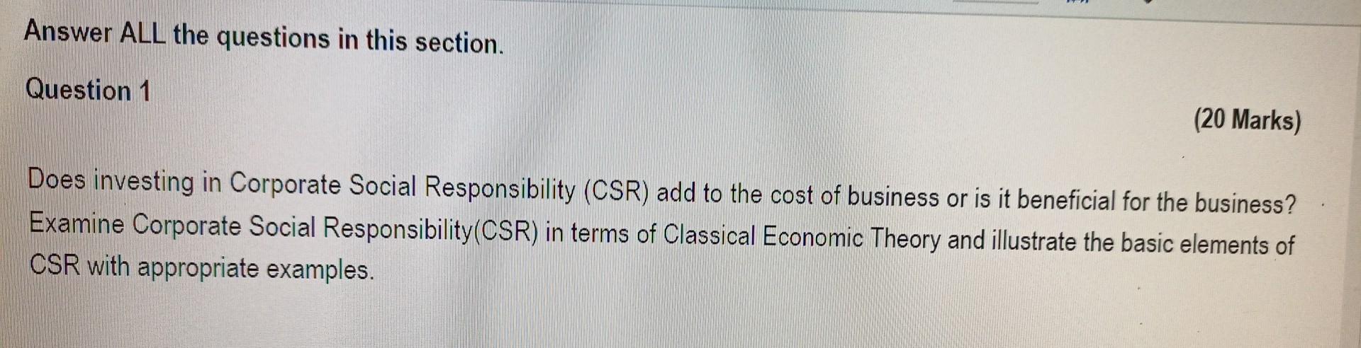 Answer ALL the questions in this section.