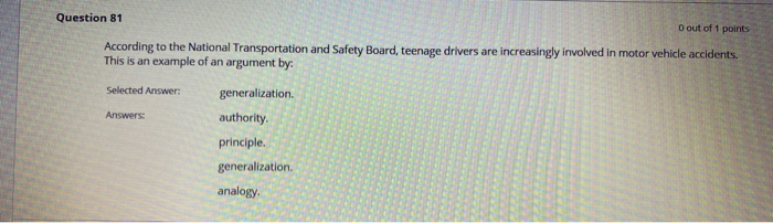 Question 80 After establishing the criteria for a