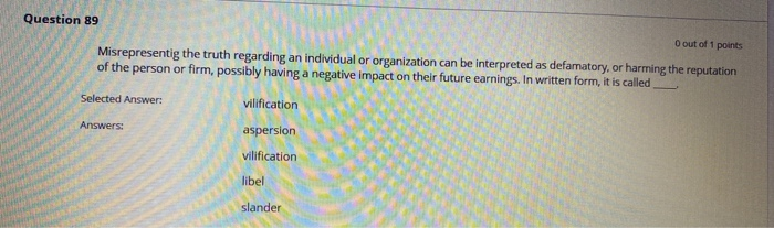 Question 80 After establishing the criteria for a