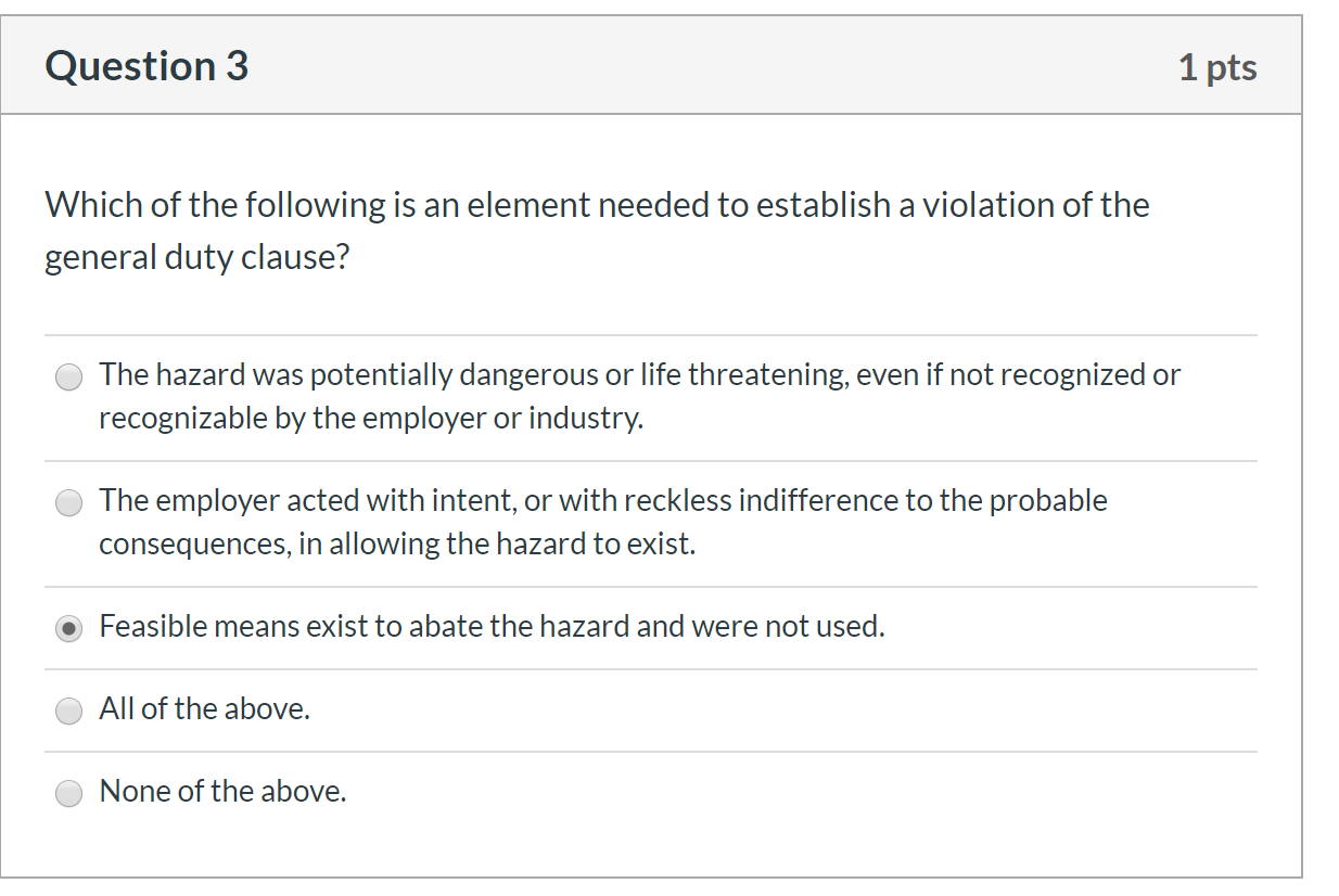 Please choose the correct answer for each