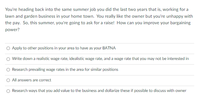 You're heading back into the same summer job you