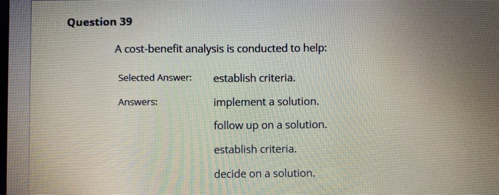 Question 25 The first step in group problem