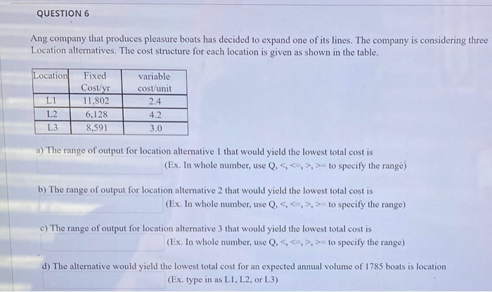 QUESTION 6 Ang company that produces pleasure