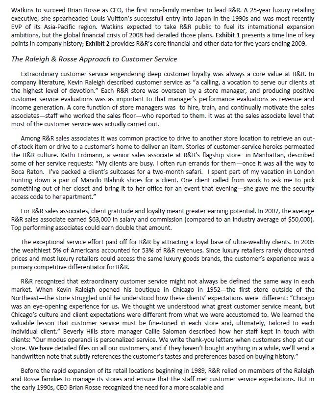 BRIEF CASES Raleigh & Rosse: Measures to Motivate