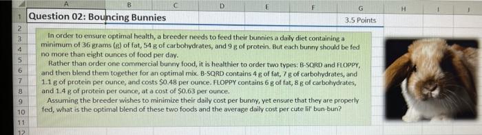 Please solve on Excel with proper formatting F H