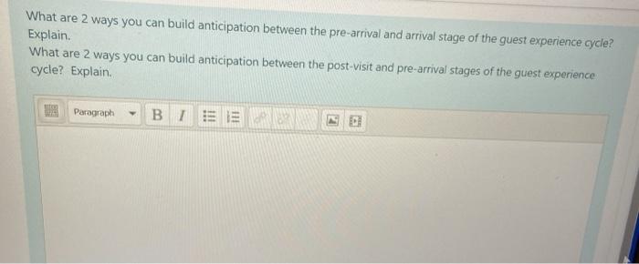 What are 2 ways you can build anticipation