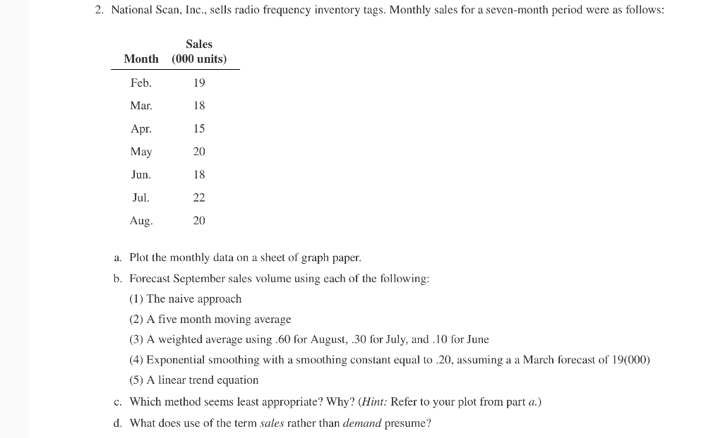 2. National Scan, Inc., sells radio frequency