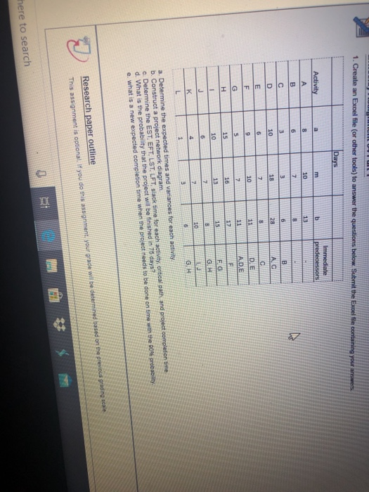 1. Create an Excel file (or other tools) to