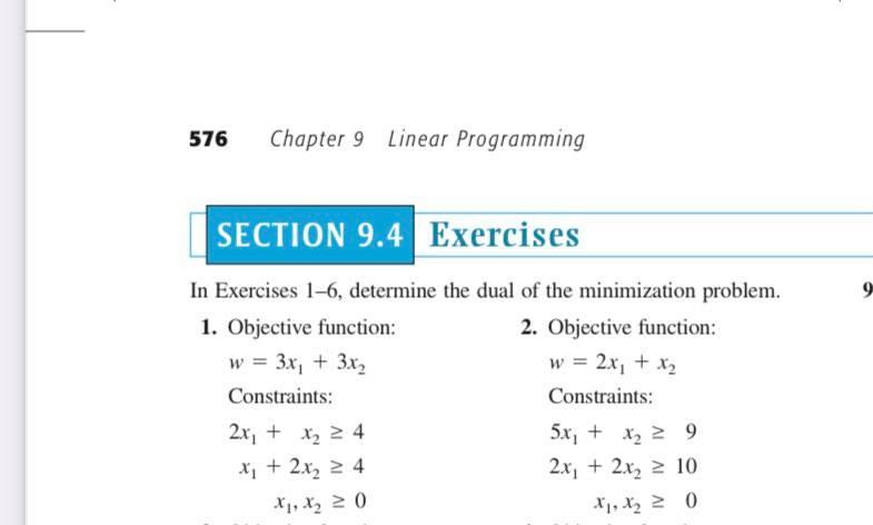 576 Chapter 9 Linear Programming SECTION 9.4