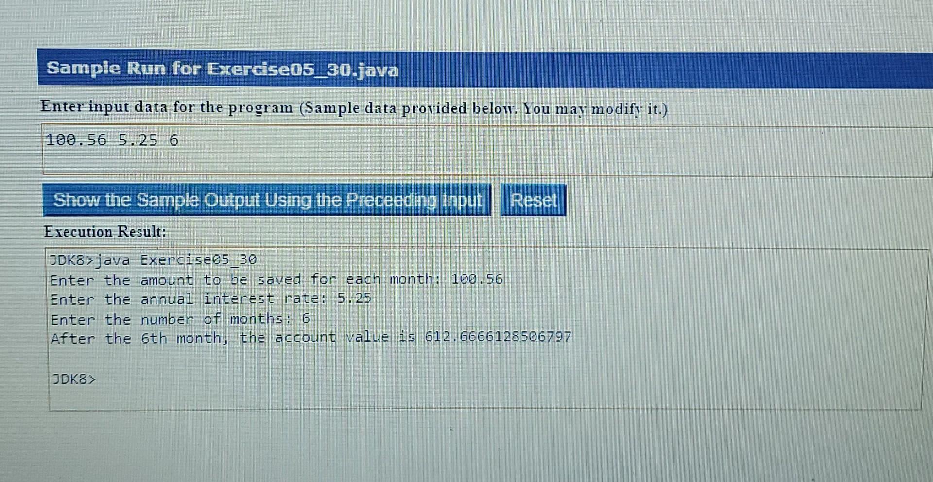 please type out code. sequence of calculation in
