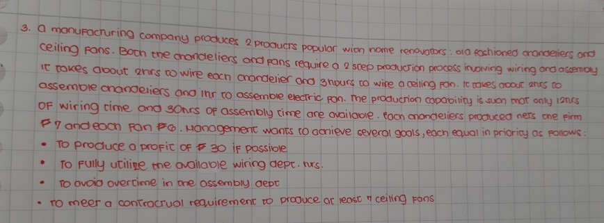 a. formulate the goal programming b. solve the