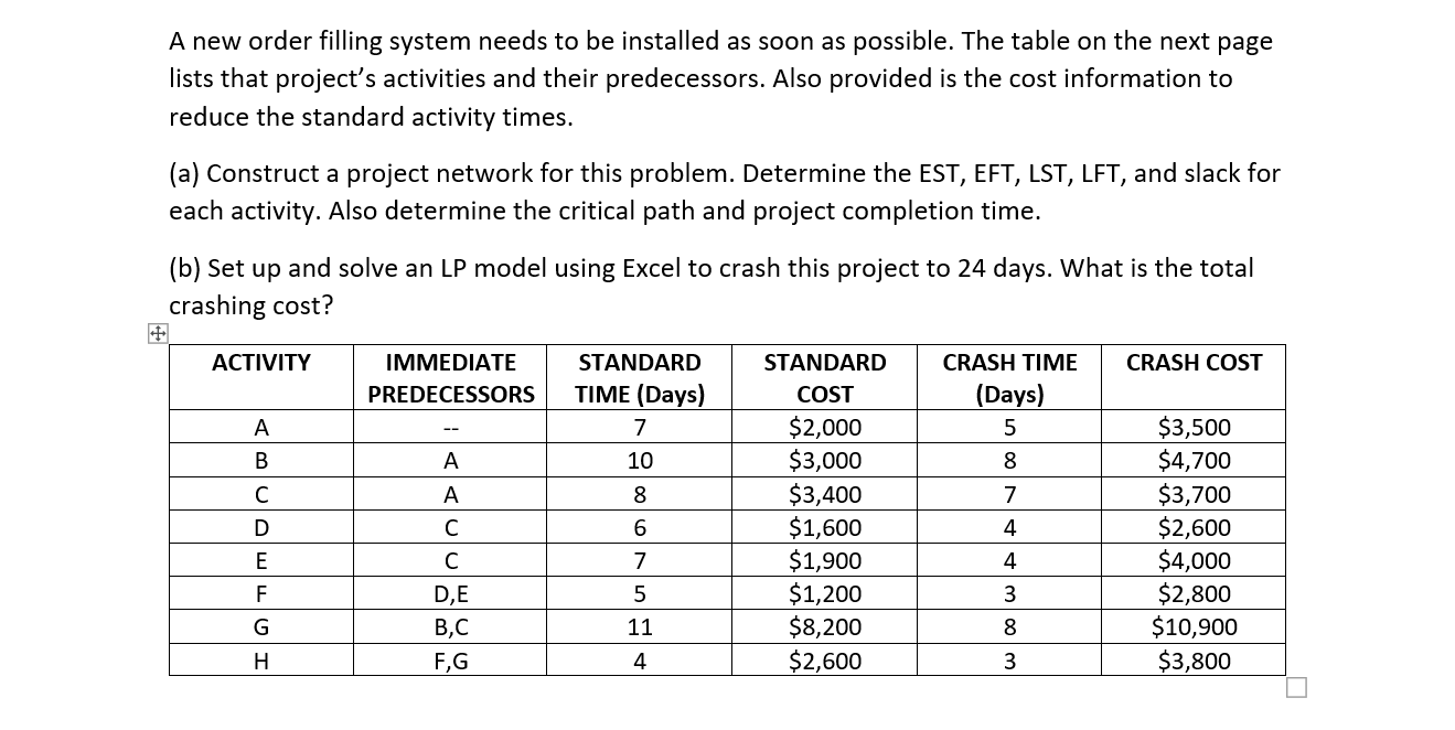 please complete section (a) by hand or draw it in