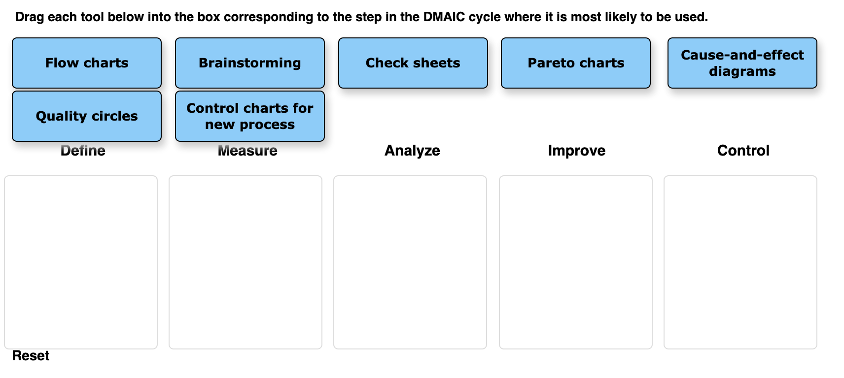 Drag each tool below into the box corresponding