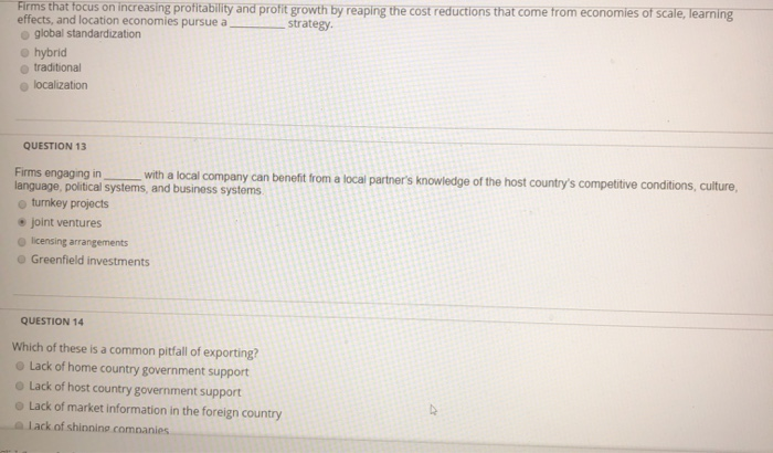 12&14 please (no 13) Firms that focus on