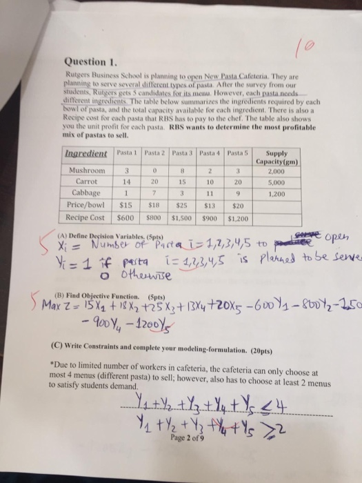 (C) Write the constraints including below