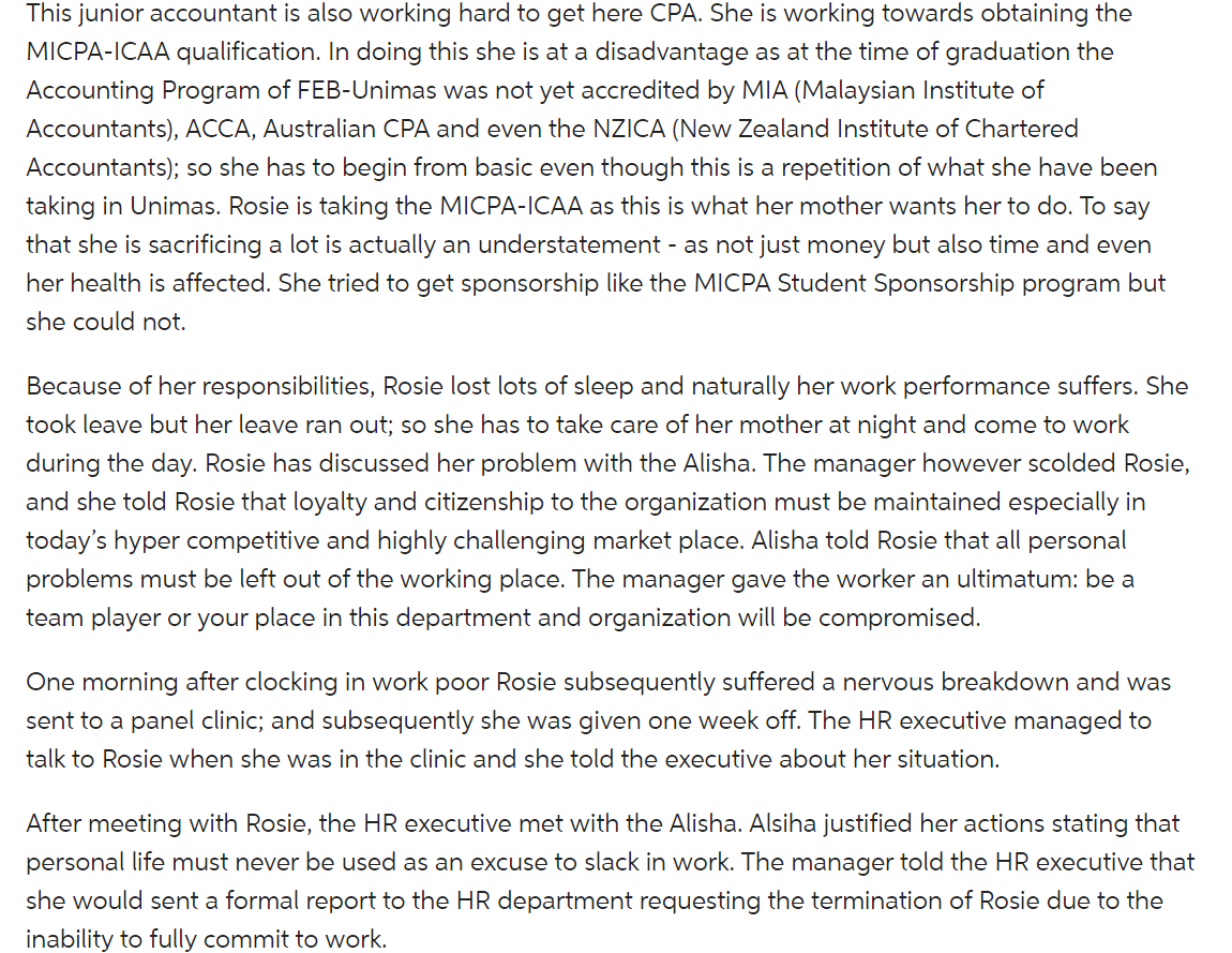 Rosie and Alisha - The Poor Junior Accountant and