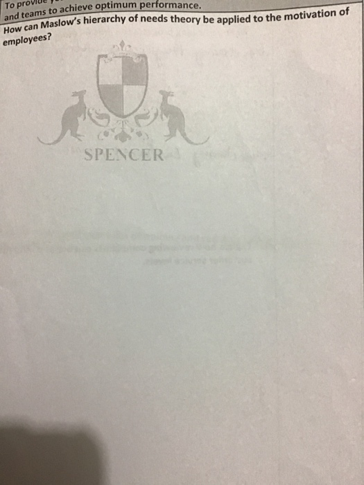 To provide and teams to achieve optimum performa