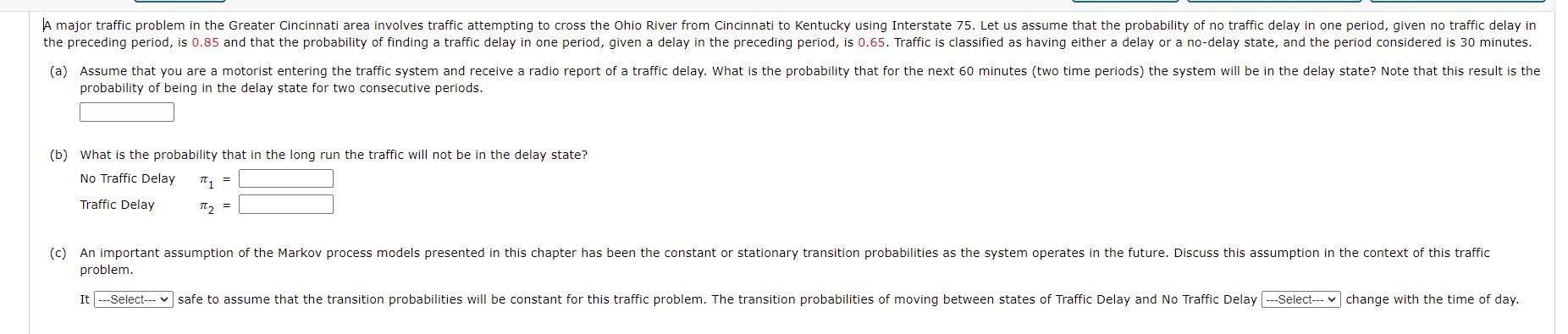 probability of being in the delay state for two