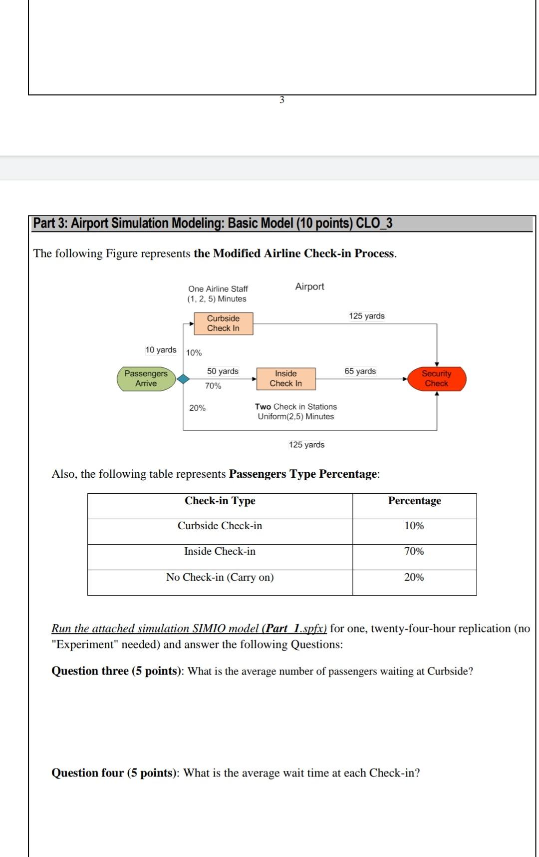 3 Part 3: Airport Simulation Modeling: Basic