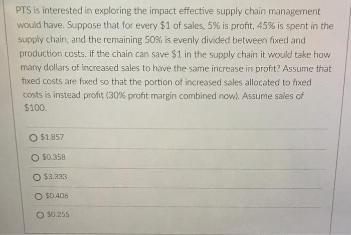 PTS is interested in exploring the impact