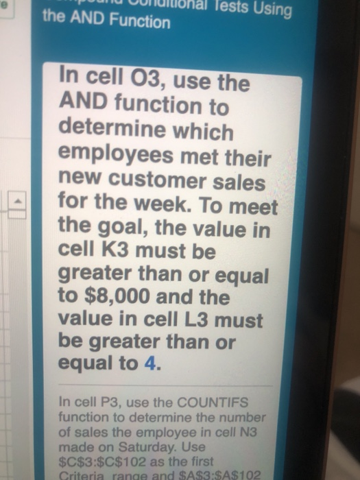 JUNU UNUIonal lests Using the AND Function In